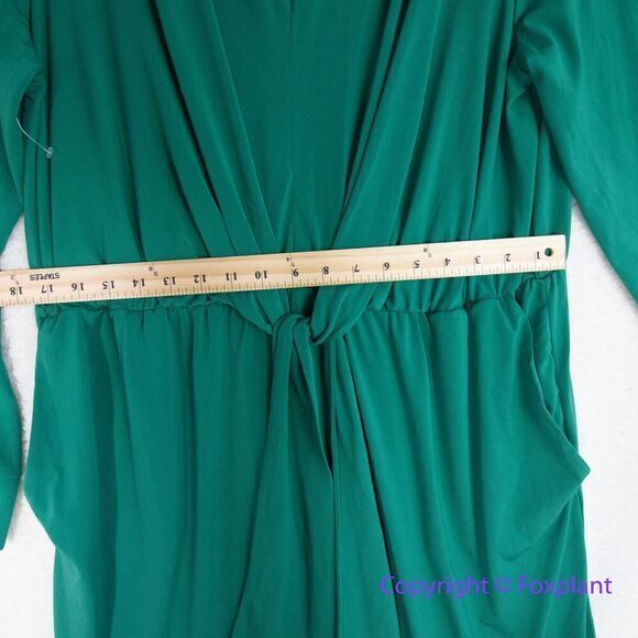 New! Eloquii Tie Front Knit‎ Jumpsuit green, plus size 20 - Picture 12 of 16